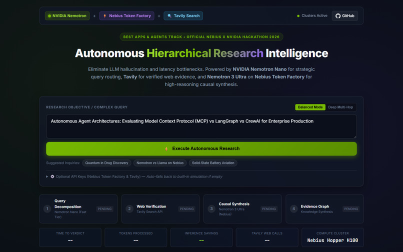 NeuroNemotron: Hierarchical Agentic Research Intelligence – screenshot 3