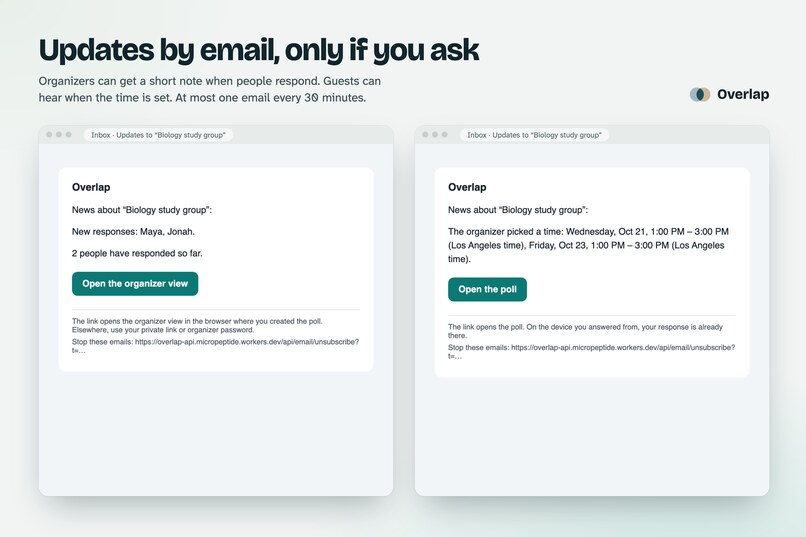 Overlap: find a time that works for everyone – screenshot 7