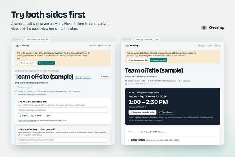 Overlap: find a time that works for everyone – screenshot 9