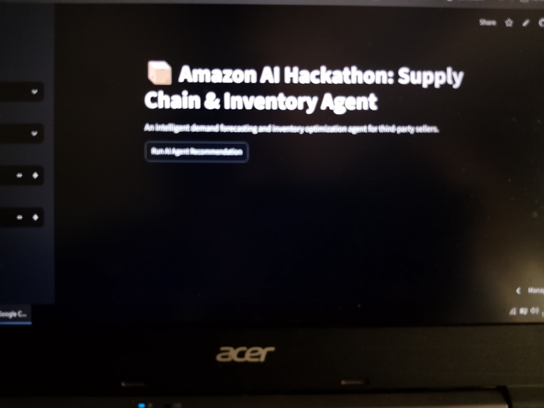 Amazon AI Inventory Forecast Agent – screenshot 1