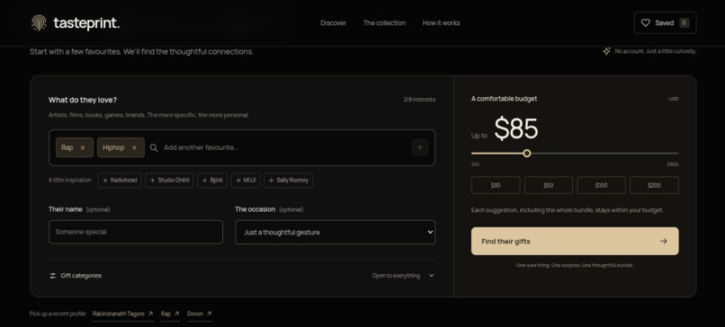 Tasteprint – screenshot 1