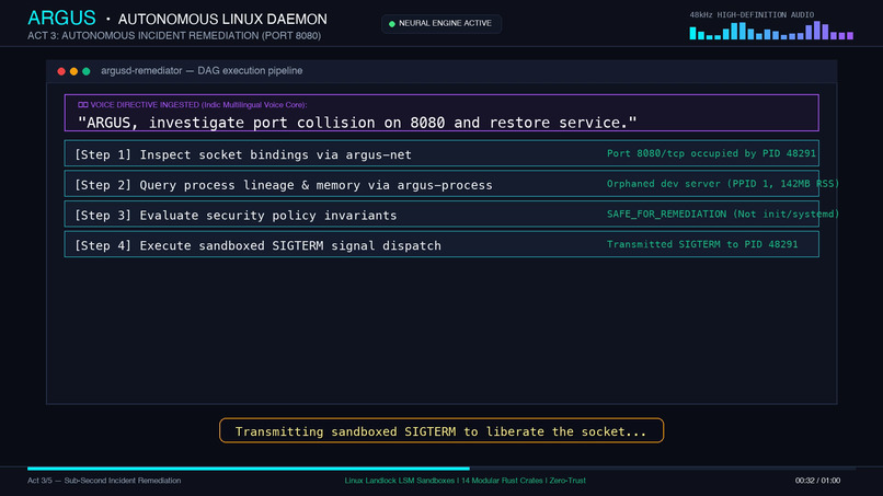 ARGUS: Autonomous Voice-Native Linux Agent – screenshot 1