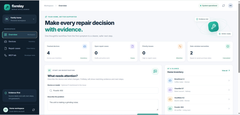 FixRelay - Evidence-Grounded Home Repair Agent – screenshot 4