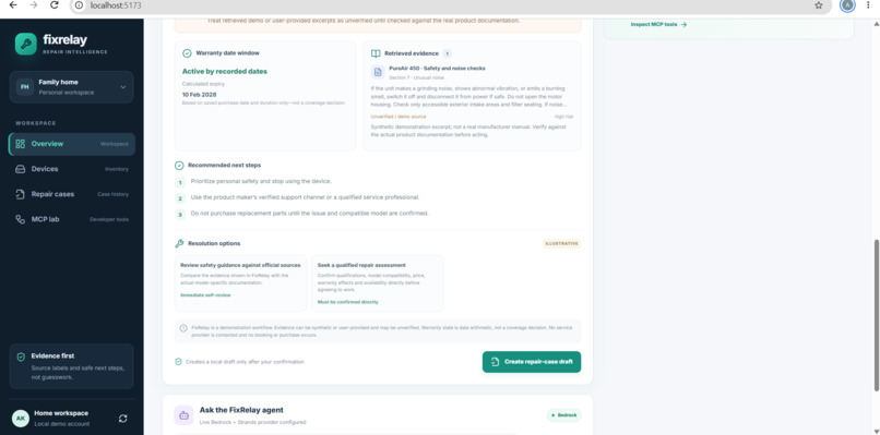 FixRelay - Evidence-Grounded Home Repair Agent – screenshot 5