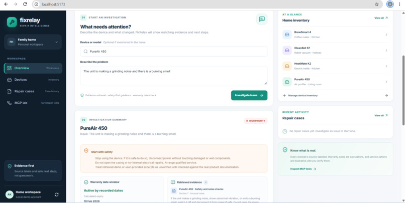 FixRelay - Evidence-Grounded Home Repair Agent – screenshot 7