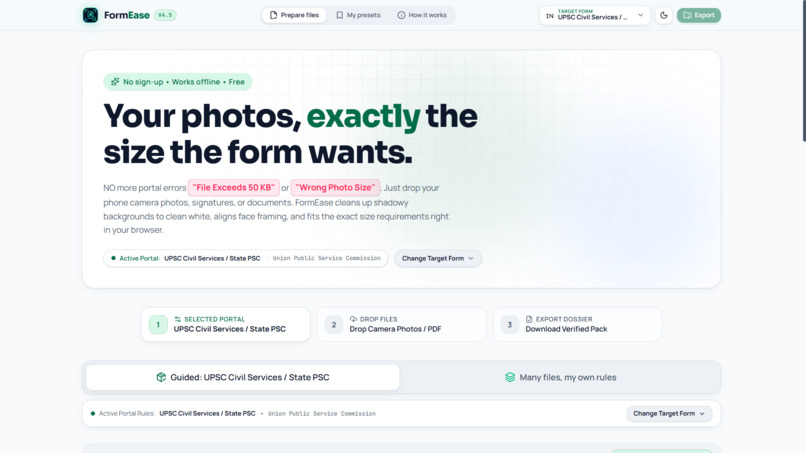 FormEase — Zero-Upload Document Formatter – screenshot 2