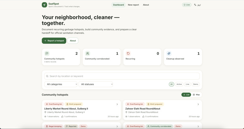 SaafSpot – screenshot 1