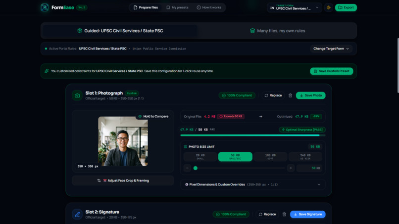 FormEase — Zero-Upload Document Formatter – screenshot 3