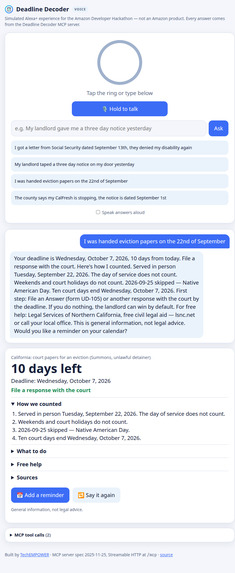 Deadline Decoder for Alexa+ – screenshot 1