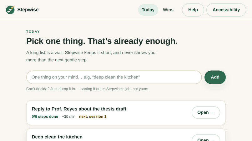 Stepwise – screenshot 2