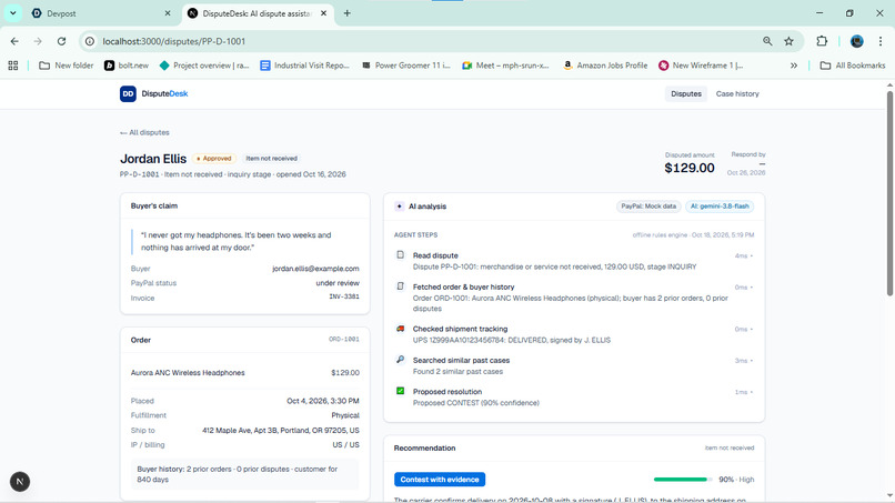 DisputeDesk – screenshot 2