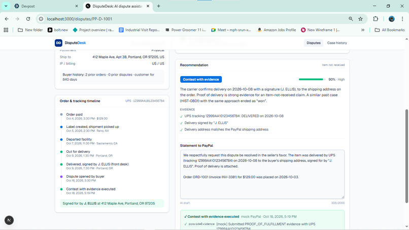 DisputeDesk – screenshot 3