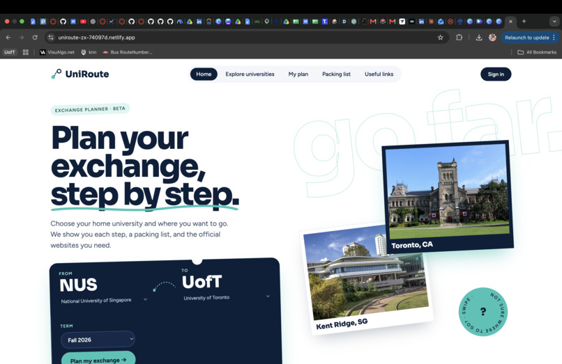 UniRoute – screenshot 1