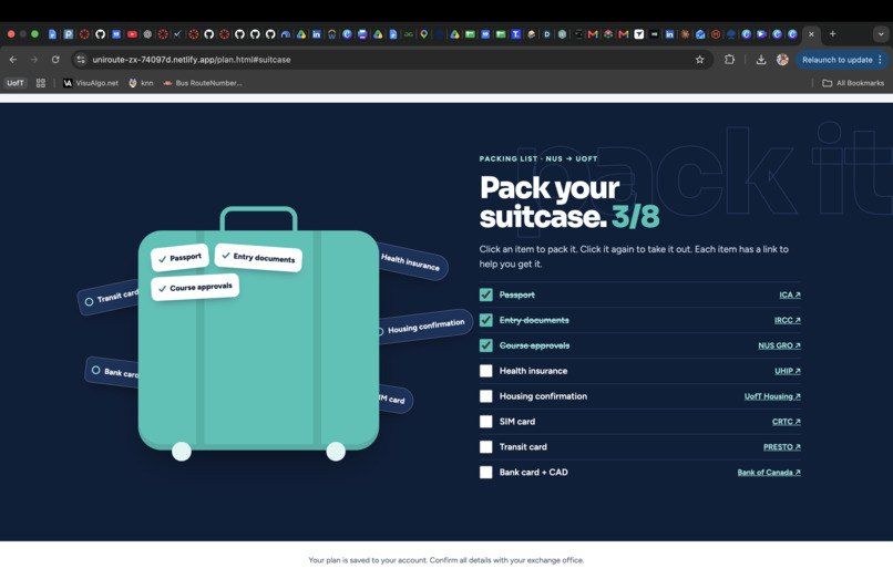 UniRoute – screenshot 2