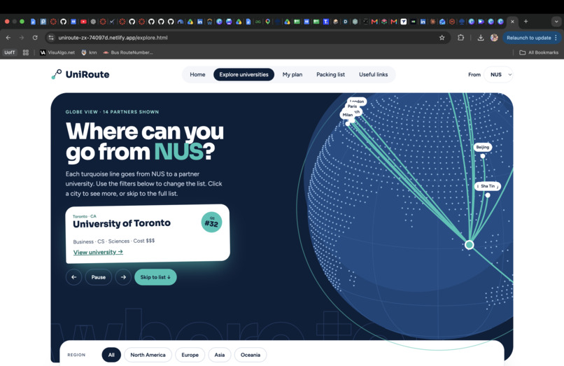 UniRoute – screenshot 4