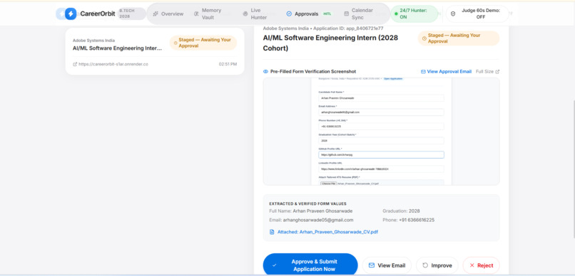 CareerOrbit — Autonomous Personal AI Career Agent – screenshot 8
