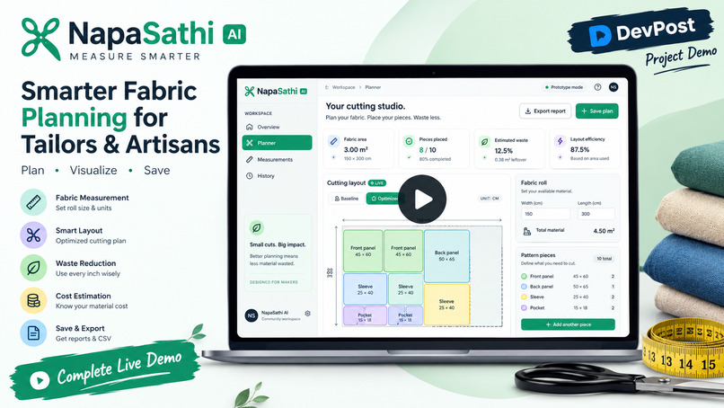 NapaSathi AI — Smart Fabric Planning – screenshot 1