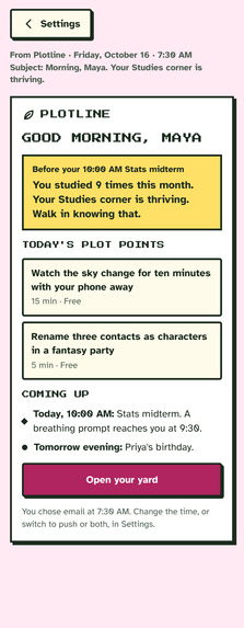 Plotline: a guilt-free pixel yard for your goals – screenshot 5