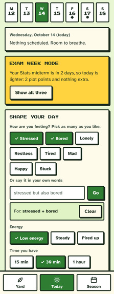 Plotline: a guilt-free pixel yard for your goals – screenshot 6