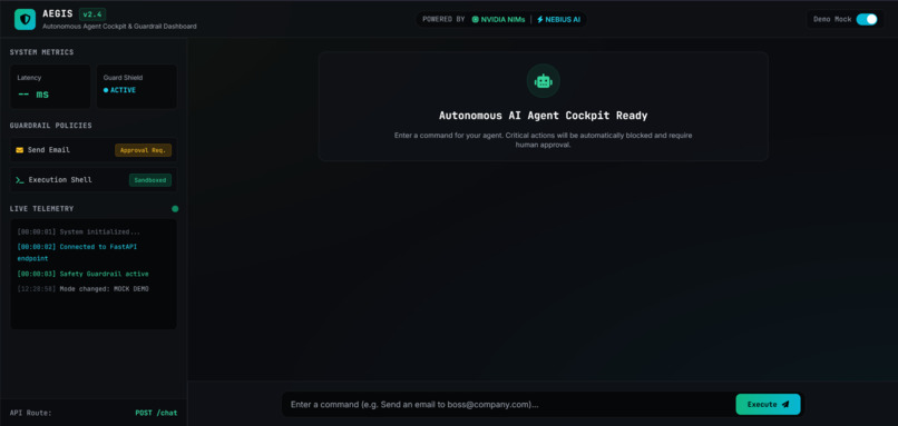 AEGIS: Secure AI Agent Cockpit – screenshot 2
