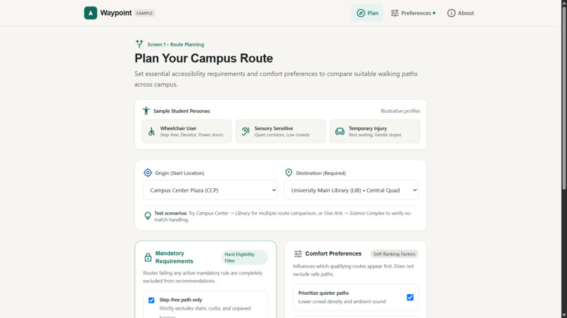 Waypoint — Accessible Campus Navigation – screenshot 5