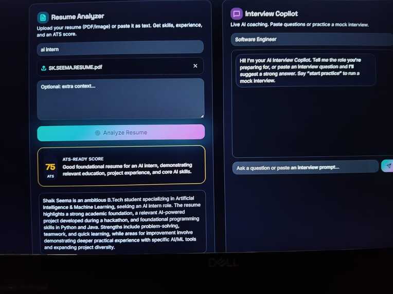 AI Interview Copilot & Smart Resume Analyzer – screenshot 1