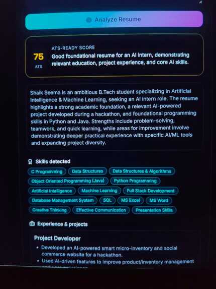 AI Interview Copilot & Smart Resume Analyzer – screenshot 4