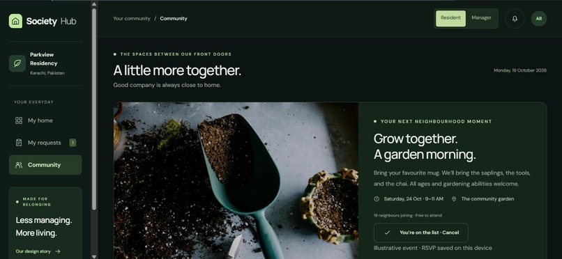 Society hub – screenshot 7