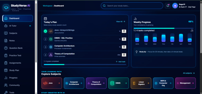 StudyVerse AI  – screenshot 5