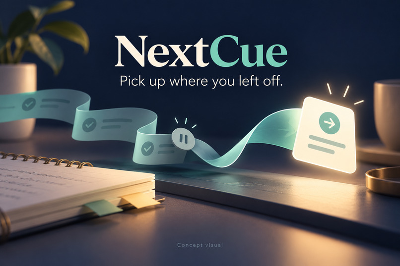 NextCue — Pick Up Where You Left Off – screenshot 1