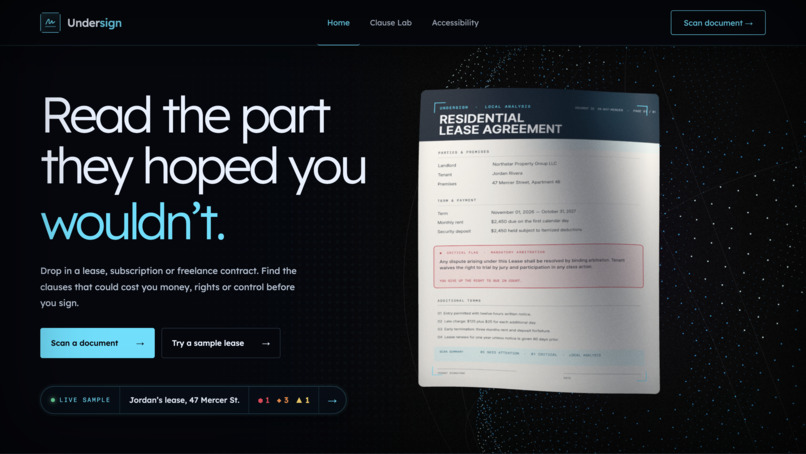 Undersign – screenshot 1