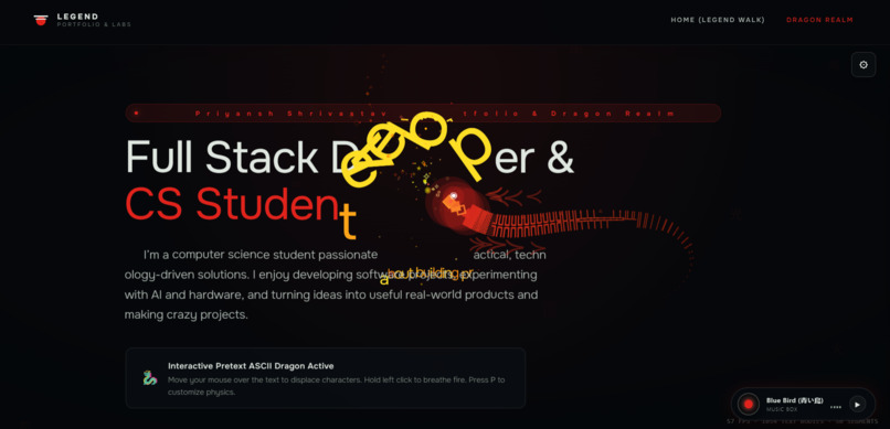 Personal Portfolio  – screenshot 2