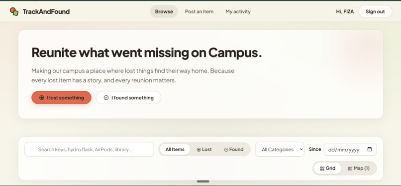 TrackAndFound – screenshot 1
