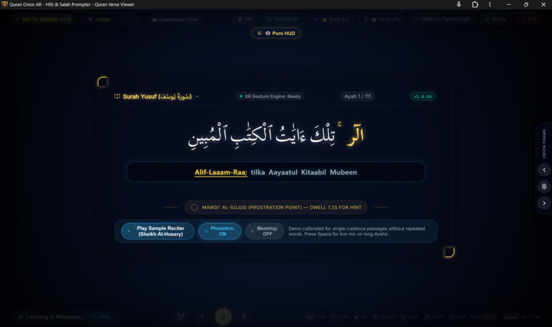 Quran Orion AR — Sacred Spatial Prompter – screenshot 11