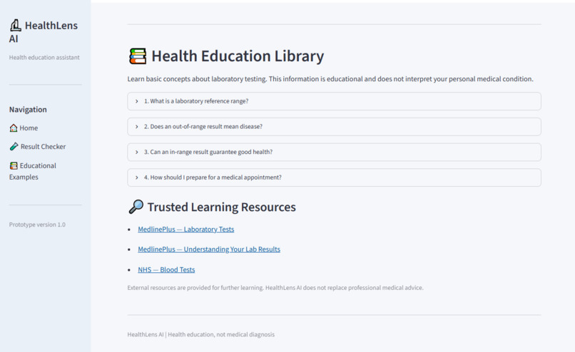 HealthLens AI – screenshot 1