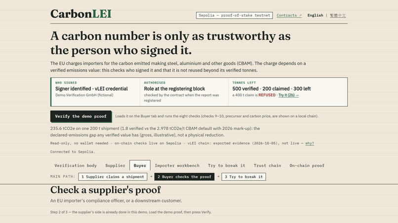 CarbonLEI – screenshot 1