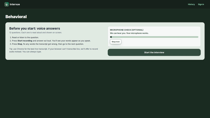 Intervue – screenshot 5