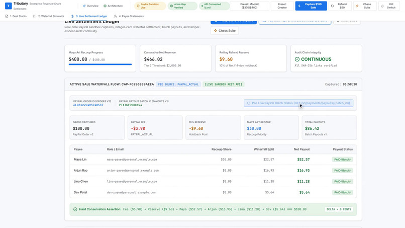 Tributary: Executable Revenue-Share Infrastructure – screenshot 4