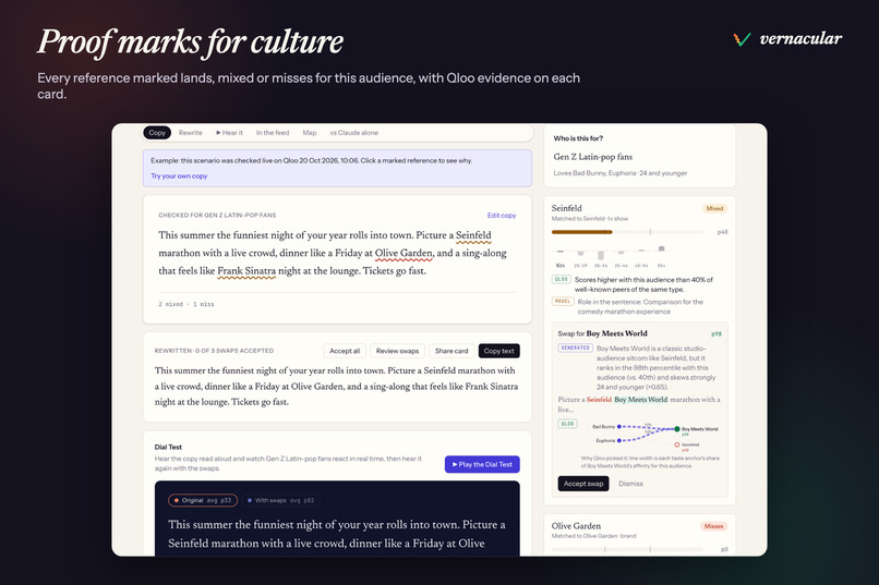 Vernacular: the spell-checker for culture – screenshot 3