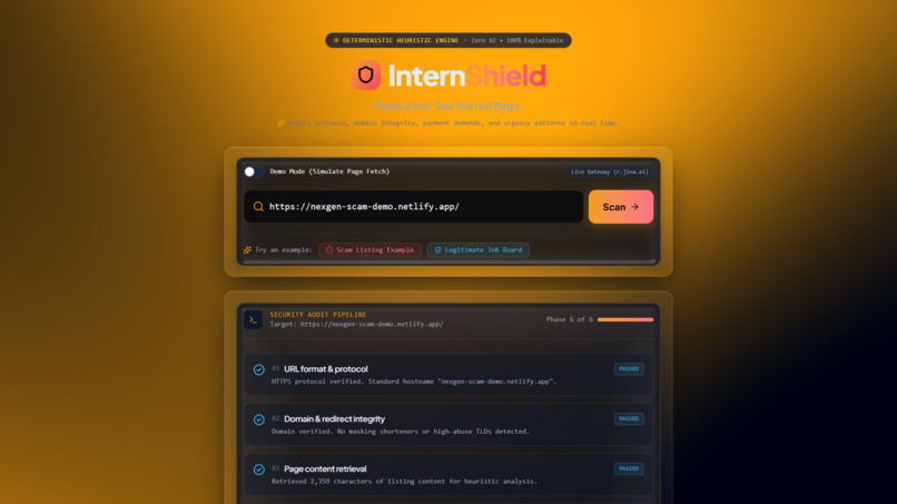 InternShield – screenshot 1