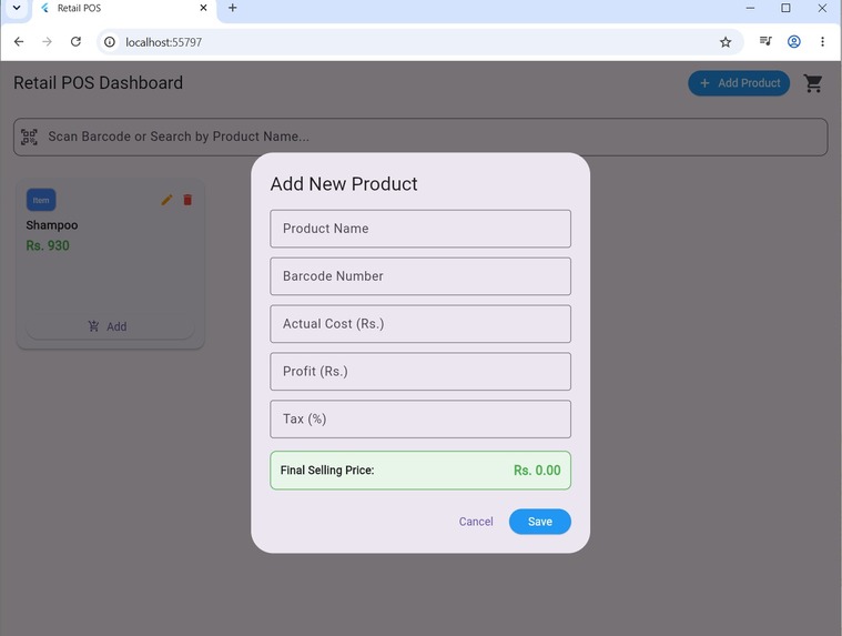 POS invoice system  – screenshot 2