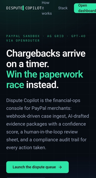 PayPal Dispute Copilot  – screenshot 5