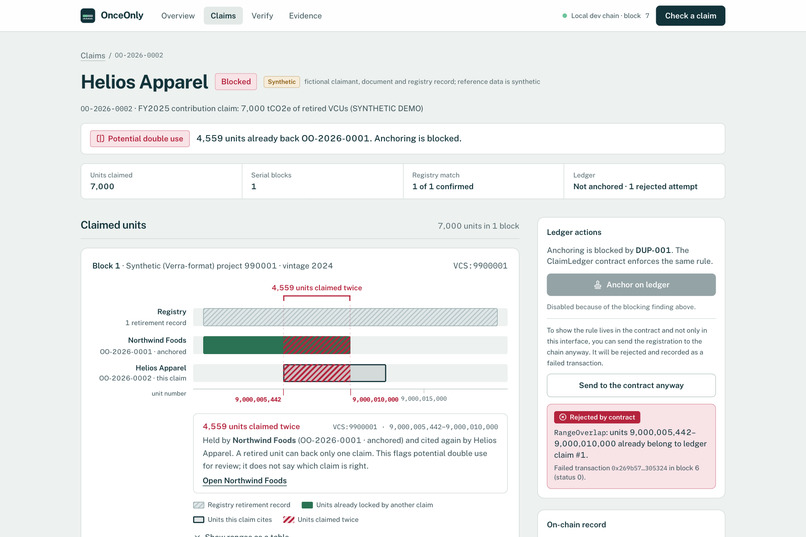 OnceOnly – screenshot 1