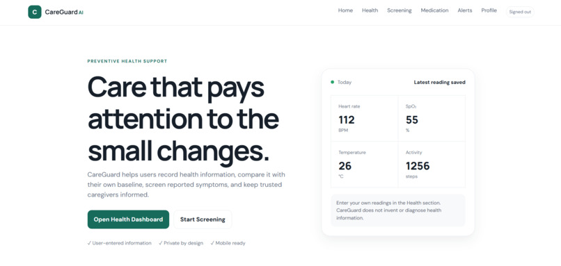 CareGuard Ai – screenshot 1
