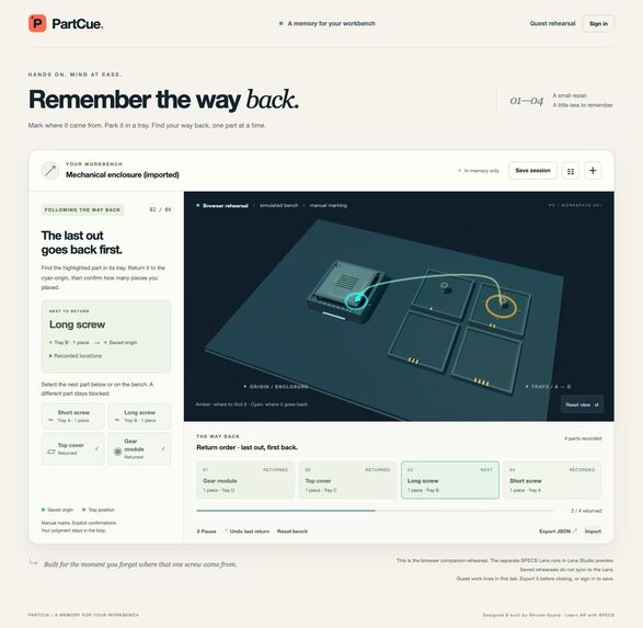 PartCue – screenshot 1