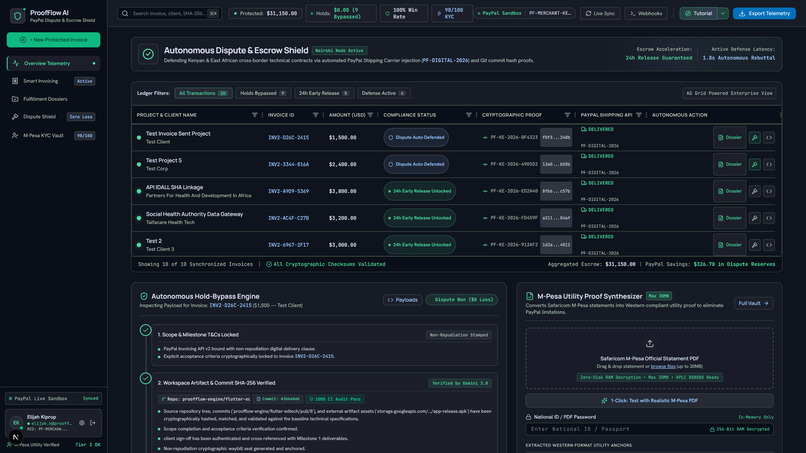 ProofFlow AI (Autonomous Dispute Shield & Release Agent) – screenshot 6