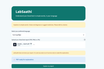 LabSaathi: Lab Report Explainer in 5 Indian Languages