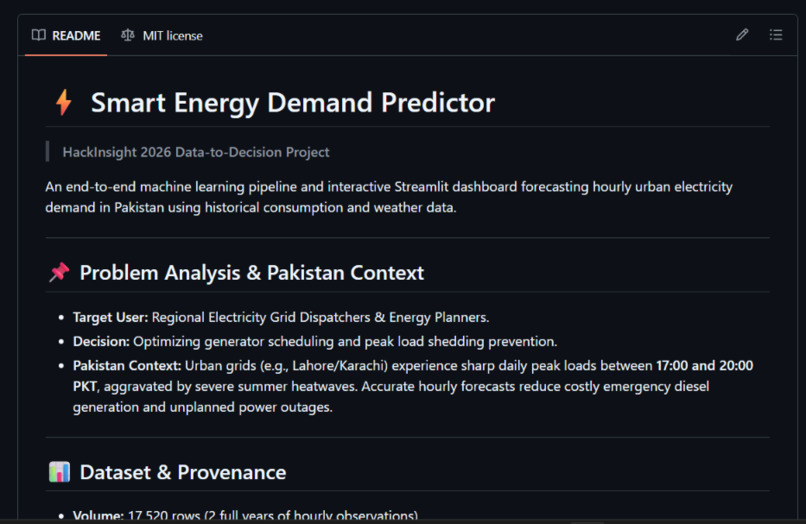 Smart Energy Demand Predictor – screenshot 5