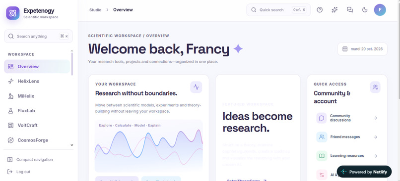 Expetonogy, an AI Implemented Scientific Interface – screenshot 1