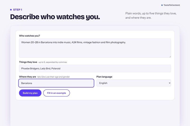 TasteToContent – screenshot 1